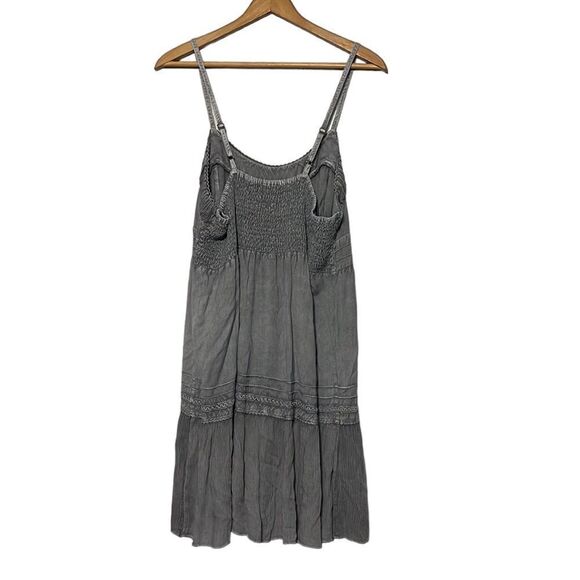 Sundress Woman’s Size XL Papillon Gray Stone Washed Spaghetti Straps Cinched - Picture 5 of 11